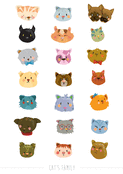 T&ecirc;te de chat color&eacute;e et joyeuse